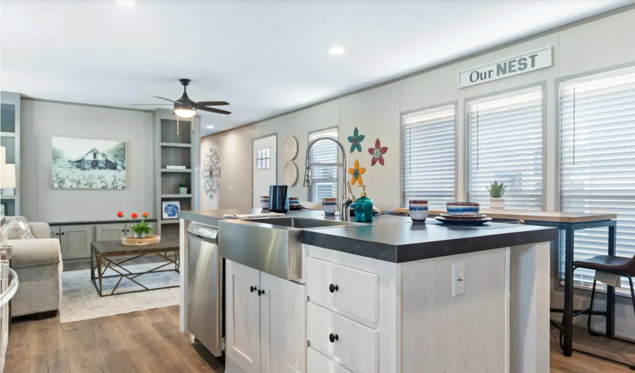 Resolution X — Kitchen and island
